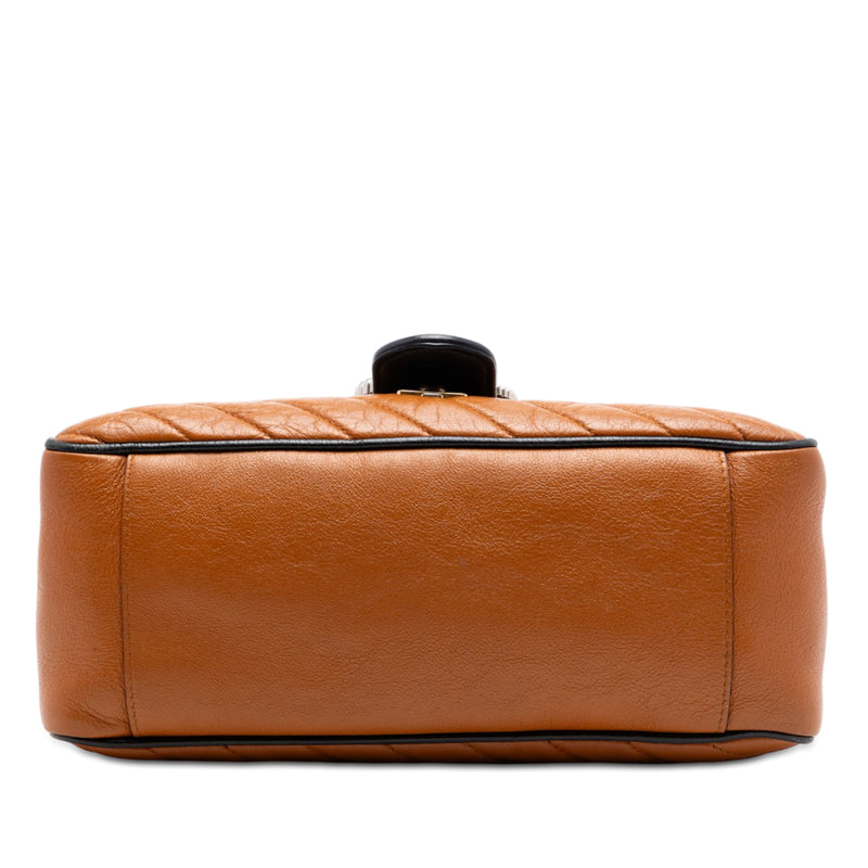 Small GG Marmont Matelasse Leather Torchon Top Handle Bag - Image 3
