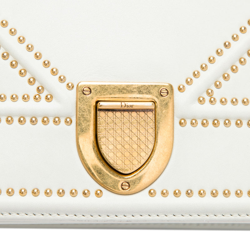 Medium Studded Lambskin Diorama Flap - Image 6