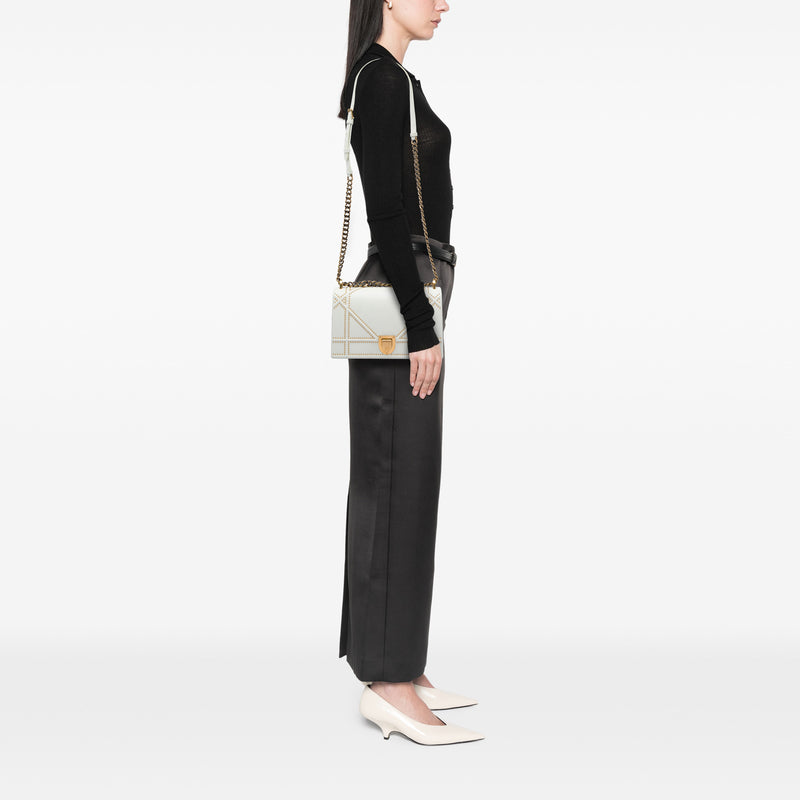 Medium Studded Lambskin Diorama Flap - Image 7