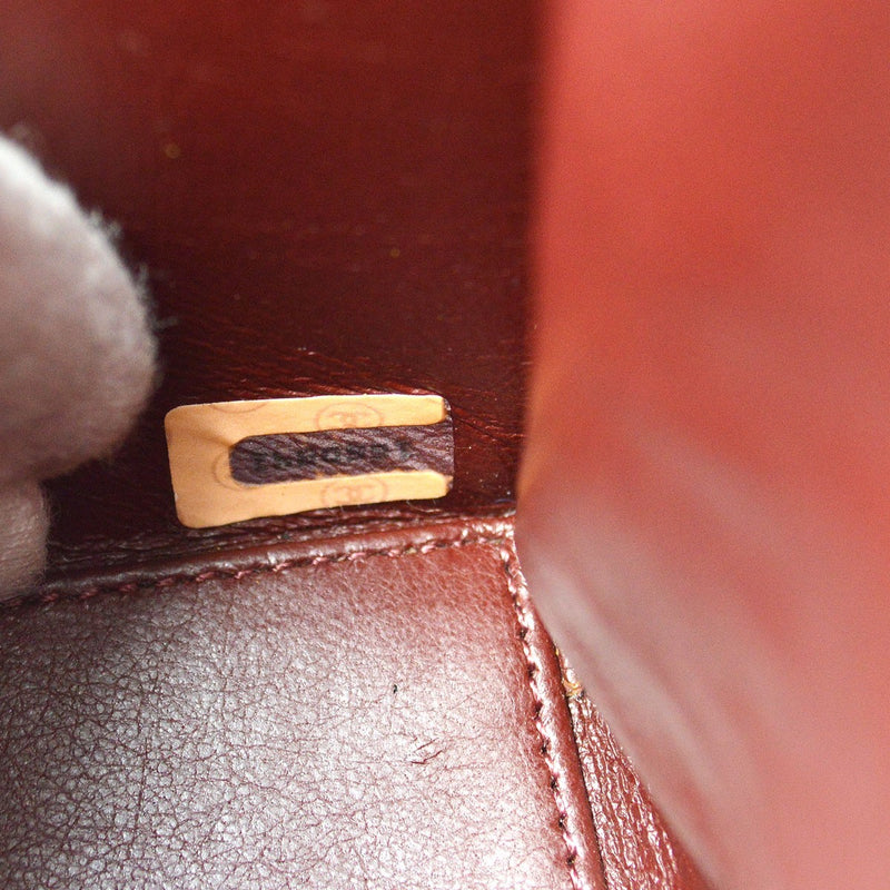 Chanel Vintage Trapezoid Cc Flap Leather Navy Bag