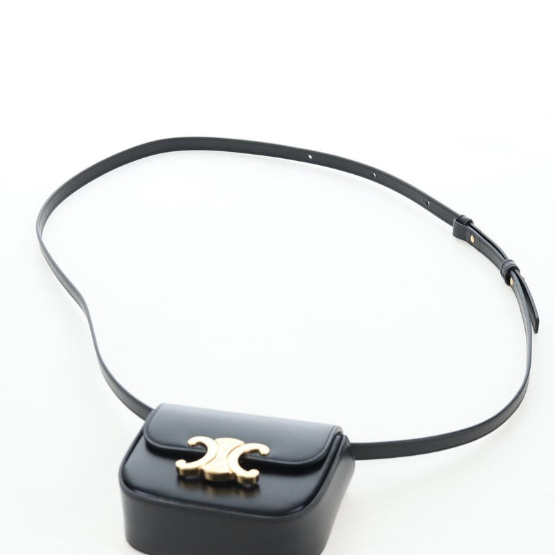 Celine Triomphe Smooth Calfskin Black Leather Bag