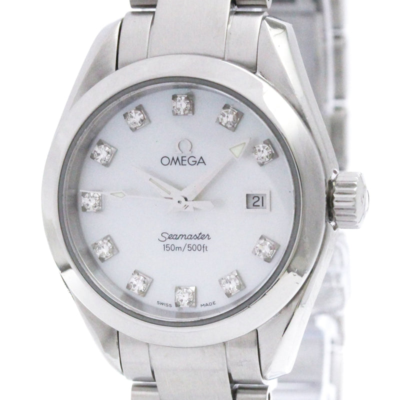 Omega Seamaster Aqua Terra 150m Quartz Stainless Steel With Diamond Markers And Mother Of Pearl Watches