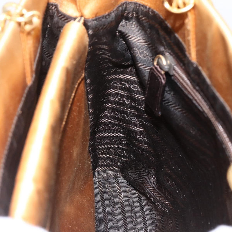 Prada Chain Satin Gold Bag