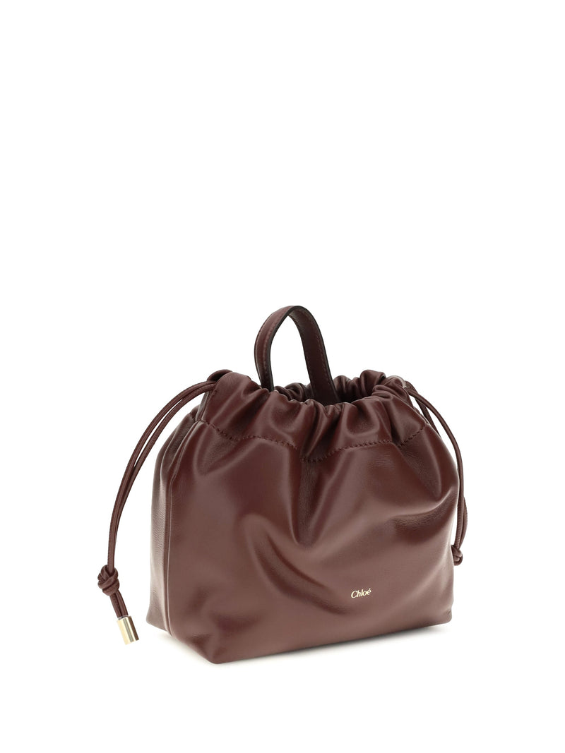 Chloé Icons Mini Shoulder Bag — Brown Calf Leather Bos Taurus
