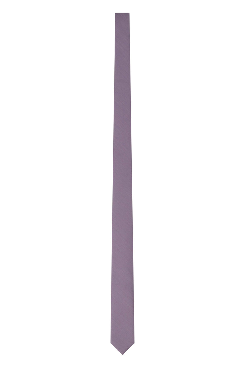 Gucci Silk Crepe-Effect Necktie — Purple Neckties