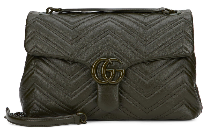 Gucci Marmont Shoulder Bag — Black Calf Skin