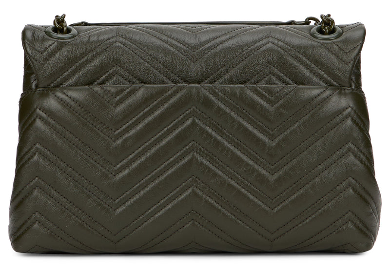 Gucci Marmont Shoulder Bag — Black Calf Skin