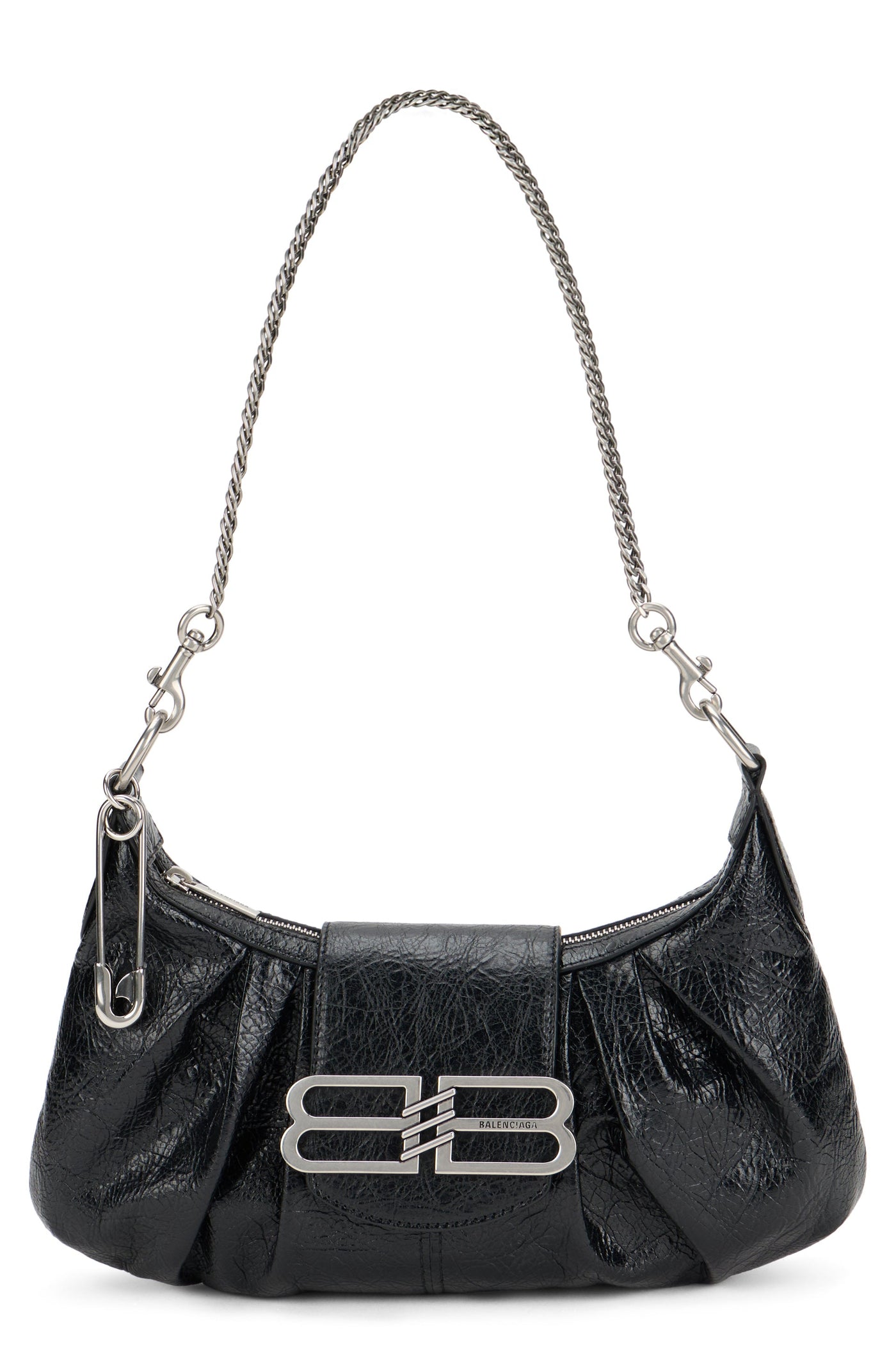 Balenciaga Pamela Shoulder Bag — Black Leather