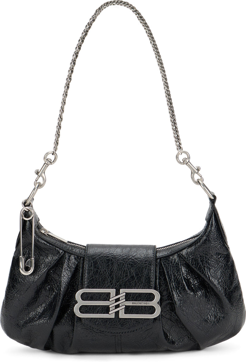 Balenciaga Pamela Shoulder Bag — Black Leather