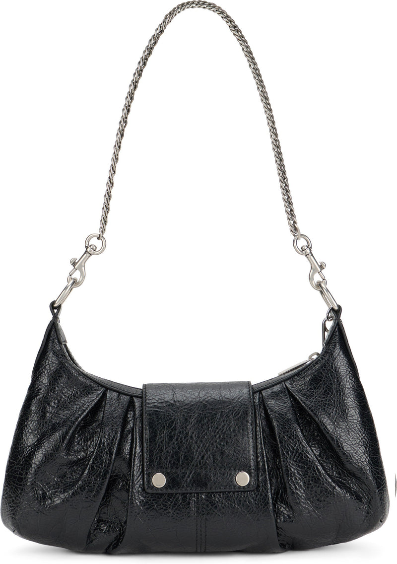 Balenciaga Pamela Shoulder Bag — Black Leather