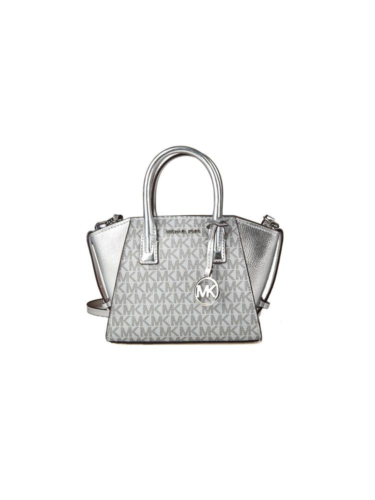 Michael Kors Satchel — Silver 89.coated Canvas