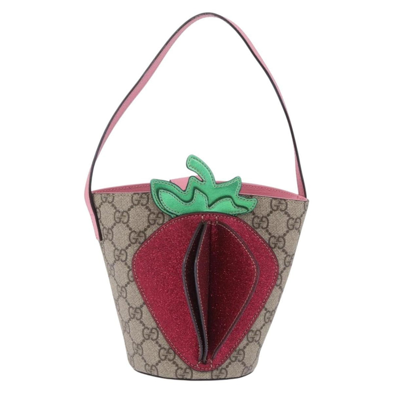 Gucci Childrens Convertible Gg Coated Canvas With Applique Beige Bag