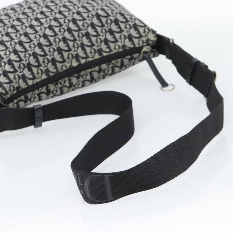 Christian Dior Vintage Trotter Messenger Diorissimo Canvas Black