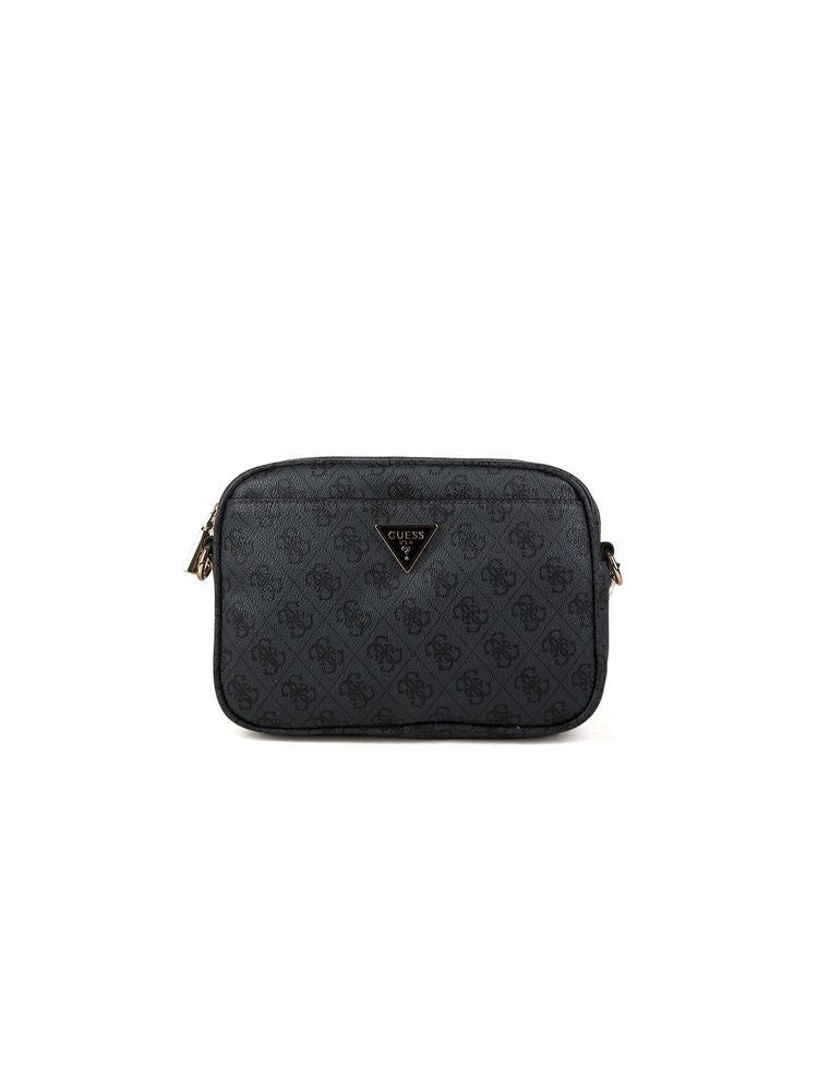 Guess Meridian Ii Crossbody Bag — Black Polyurethane