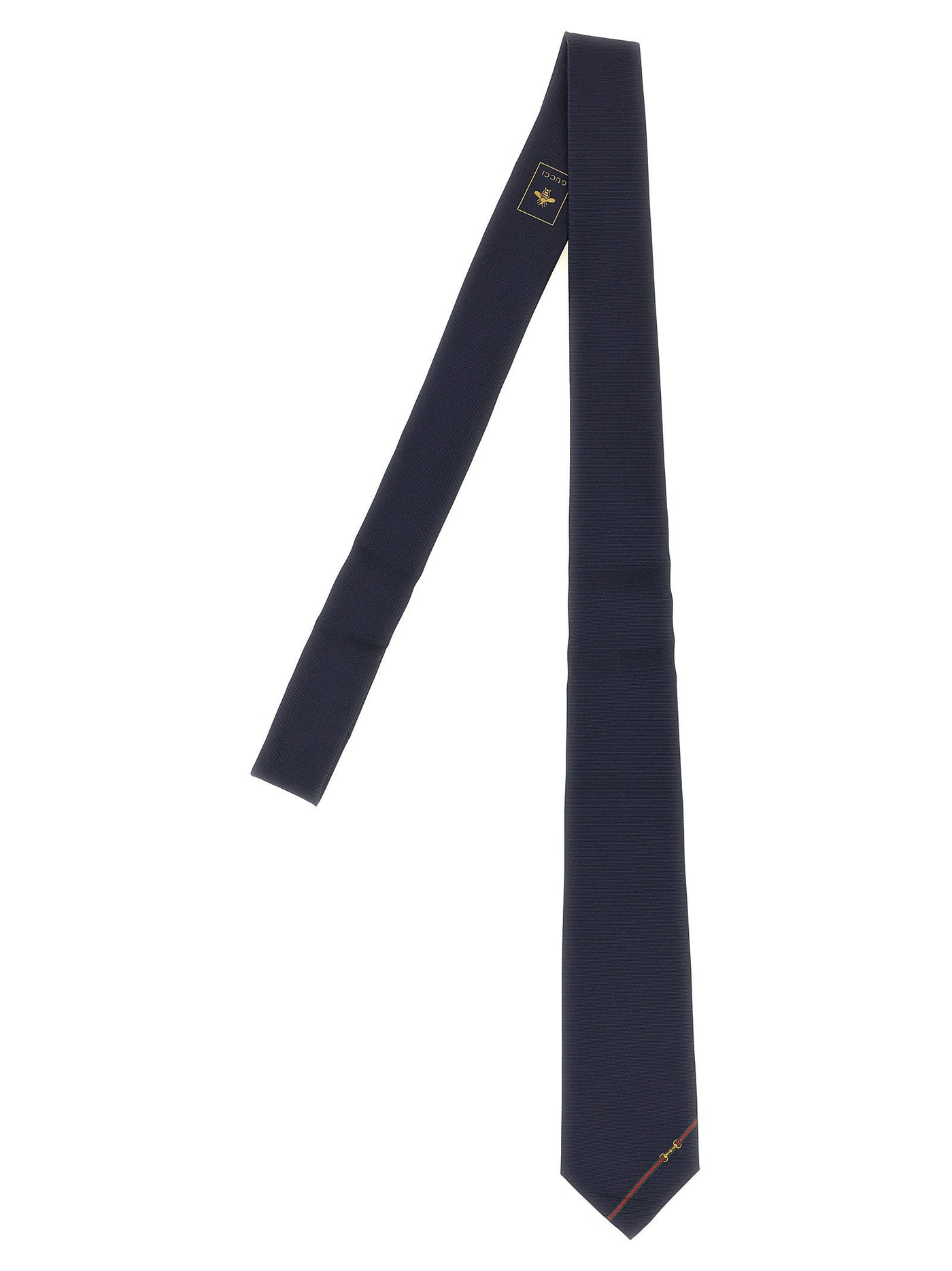 Gucci Jacquard Silk Necktie — Navy Pure Neckties