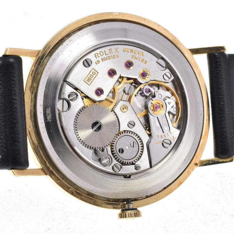 Rolex Cellini Round Quartz Yellow Gold And Alligator Watches