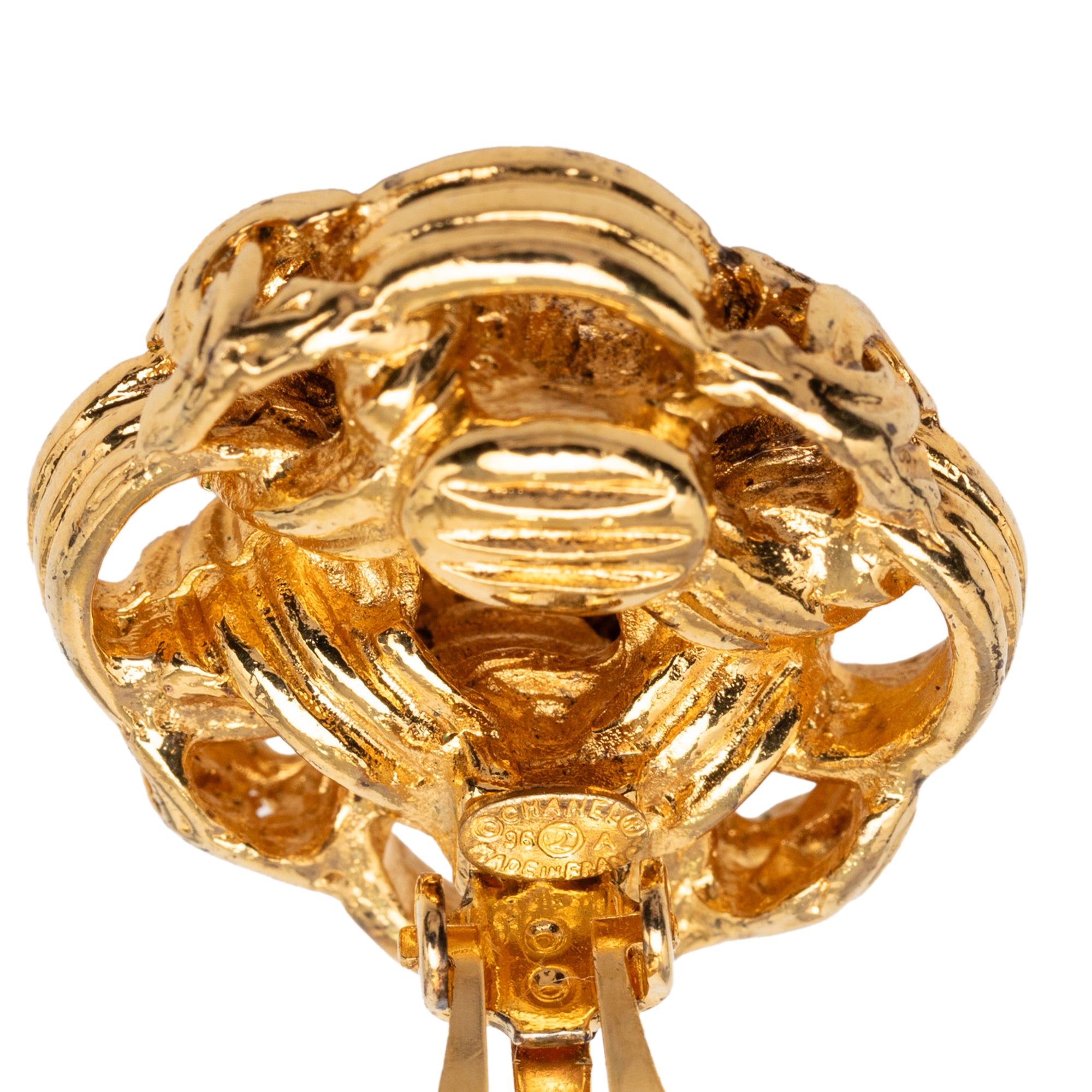 CC Gold Plated Knot Clip On Earrings - Image 3