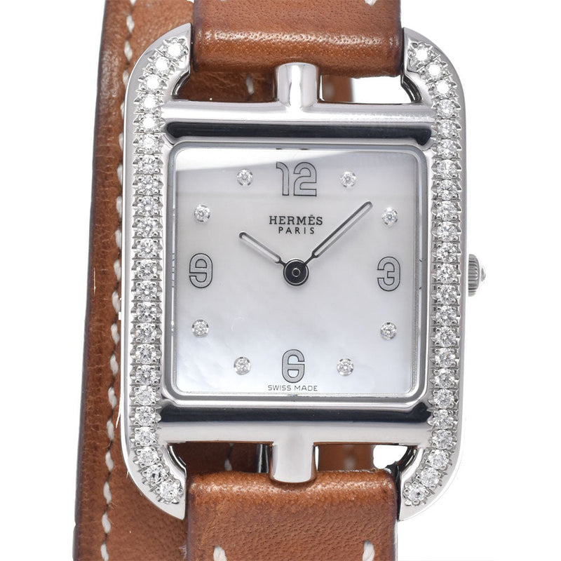 Hermes Cape Cod Double Tour Quartz Stainless Steel And Leather Watches