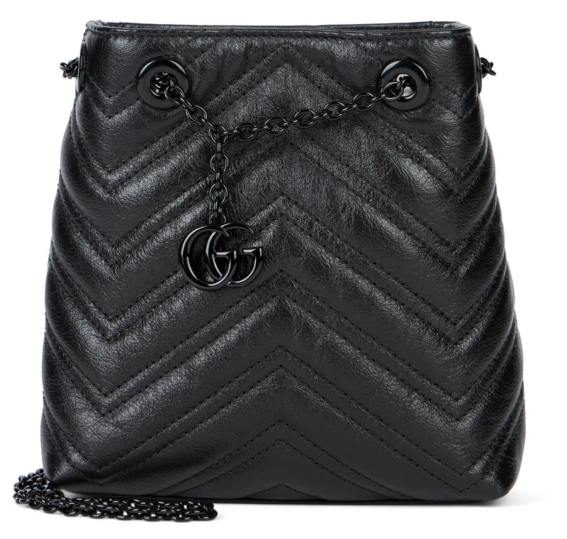 Gucci Shoulder Bag — Black Calf Skin