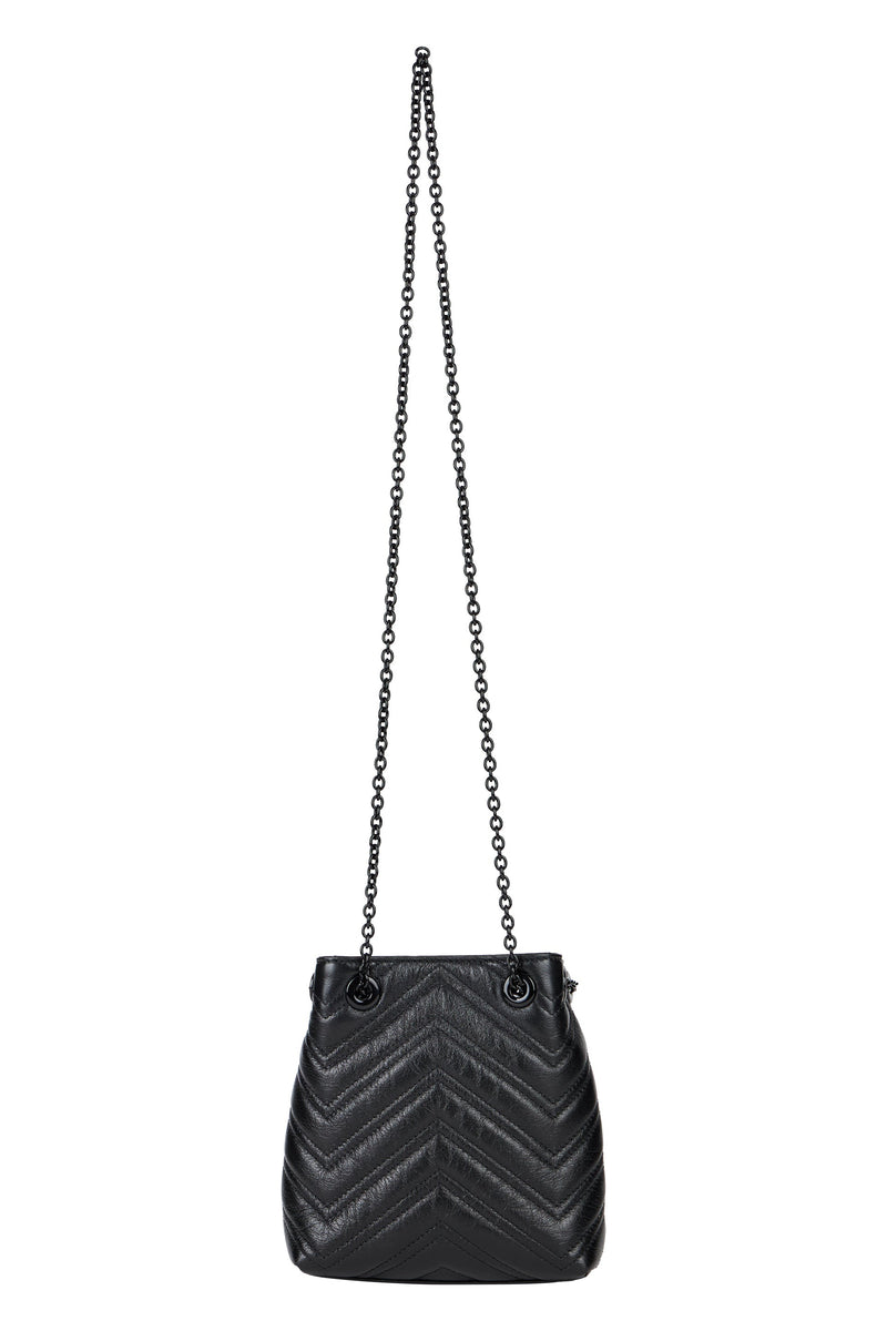 Gucci Shoulder Bag — Black Calf Skin