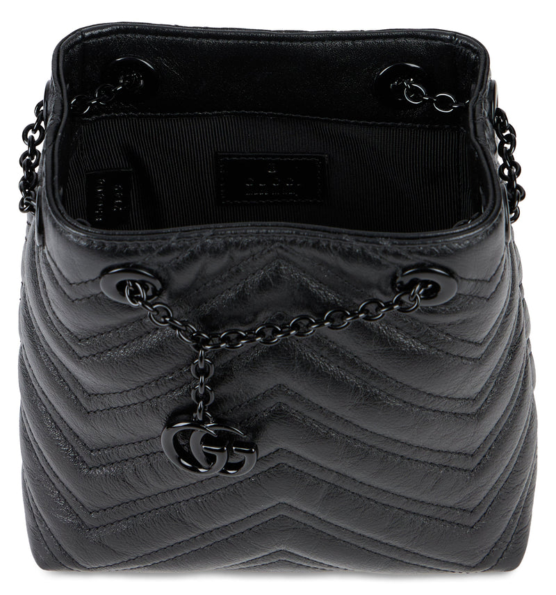 Gucci Shoulder Bag — Black Calf Skin