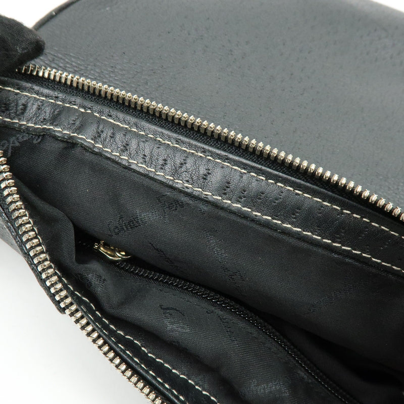 Salvatore Ferragamo Gancini Leather Black Bag