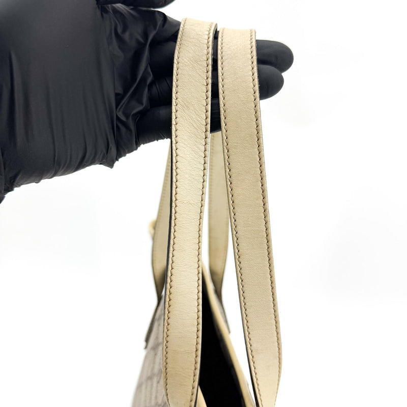 Gucci Plus Gg Coated Canvas With Leather Brown Bag