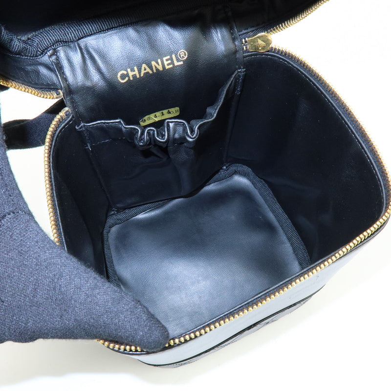Chanel Vanity Leather Black Bag