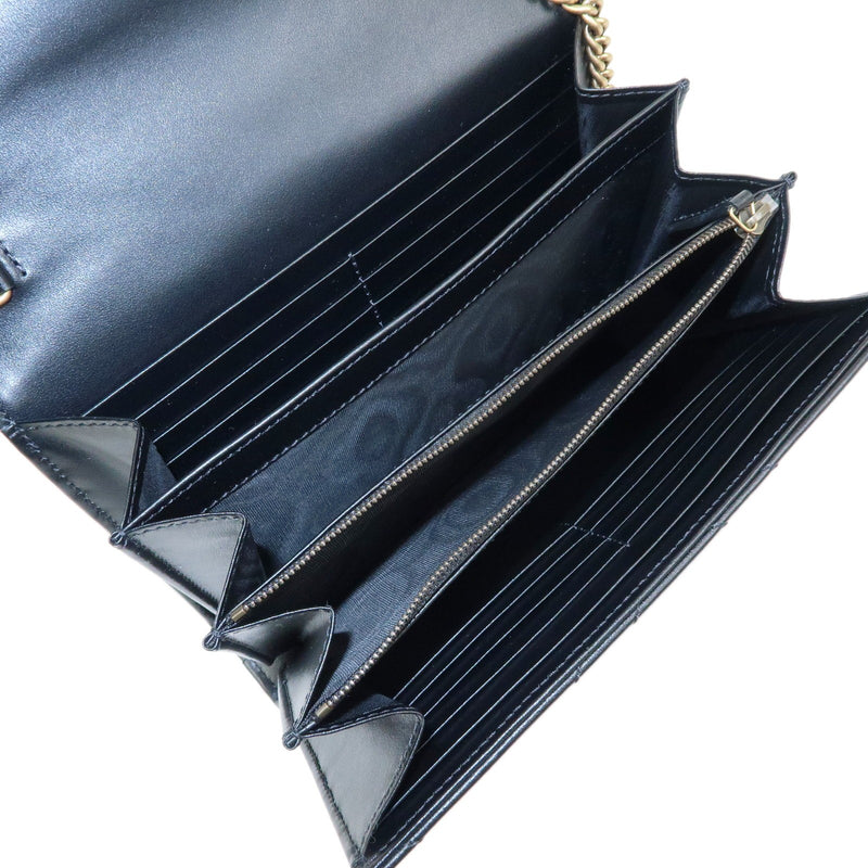 Gucci Gg Marmont Chain Matelasse Leather Black Bag