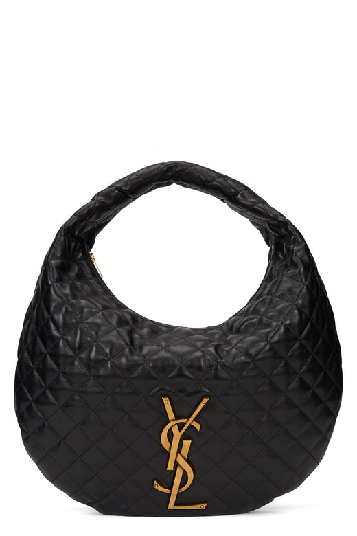 Saint Laurent Icare Hobo Bag — Black Lambskin