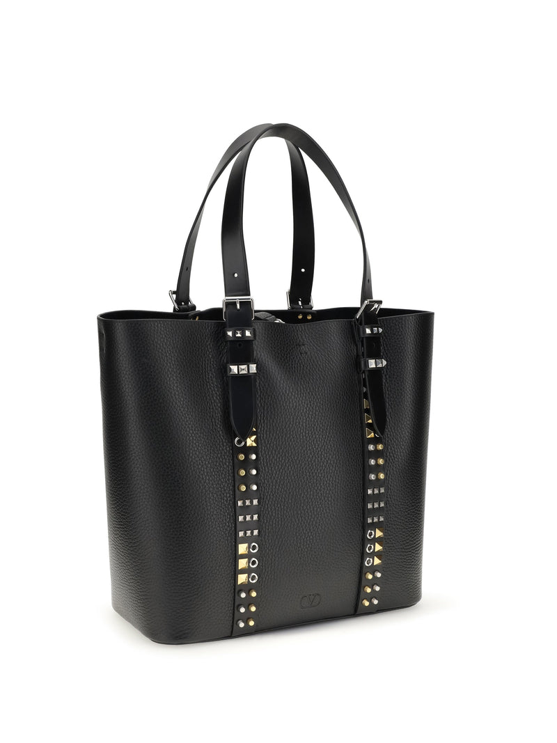Valentino Garavani Tote Bag — Black Calf Leather
