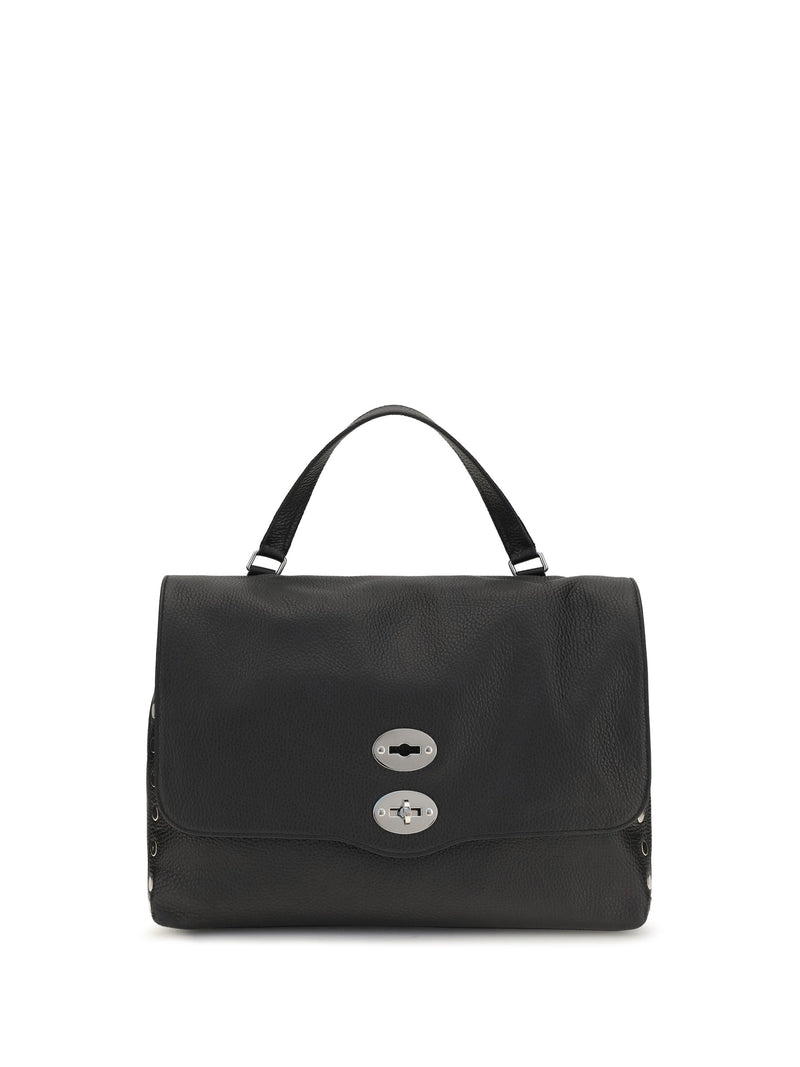 Zanellato Postina Daily Shoulder Bag — Black Calf Leather