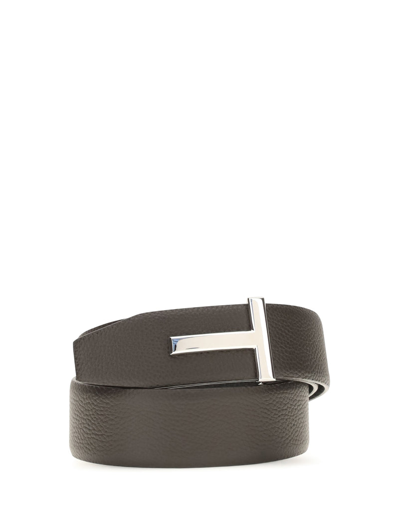 Tom Ford Reversible Leather Belt — Brown Calf