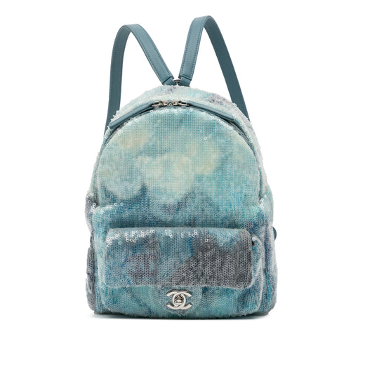 Mini Sequins and Lambskin Waterfall Backpack - Image 1