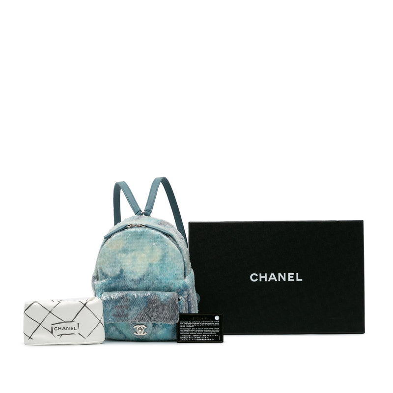 Mini Sequins and Lambskin Waterfall Backpack - Image 13