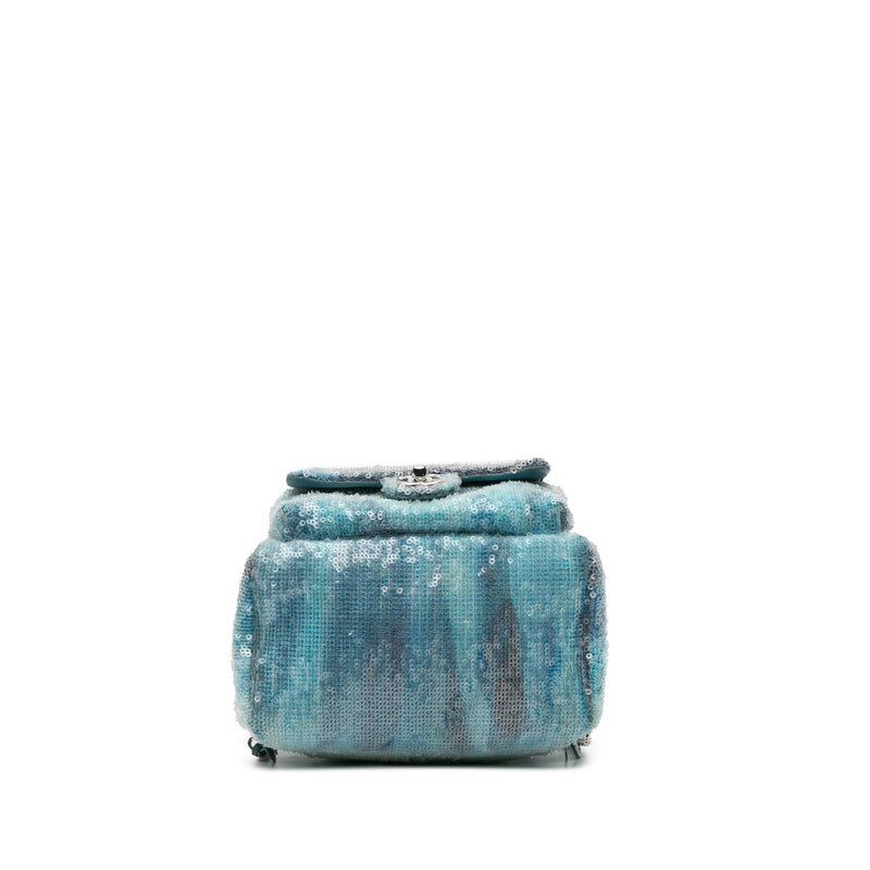 Mini Sequins and Lambskin Waterfall Backpack - Image 3