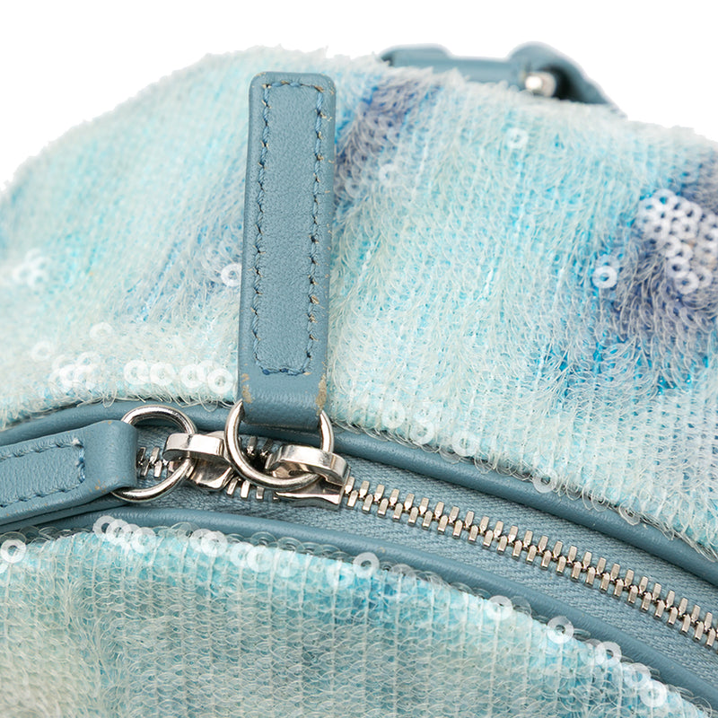 Mini Sequins and Lambskin Waterfall Backpack - Image 9