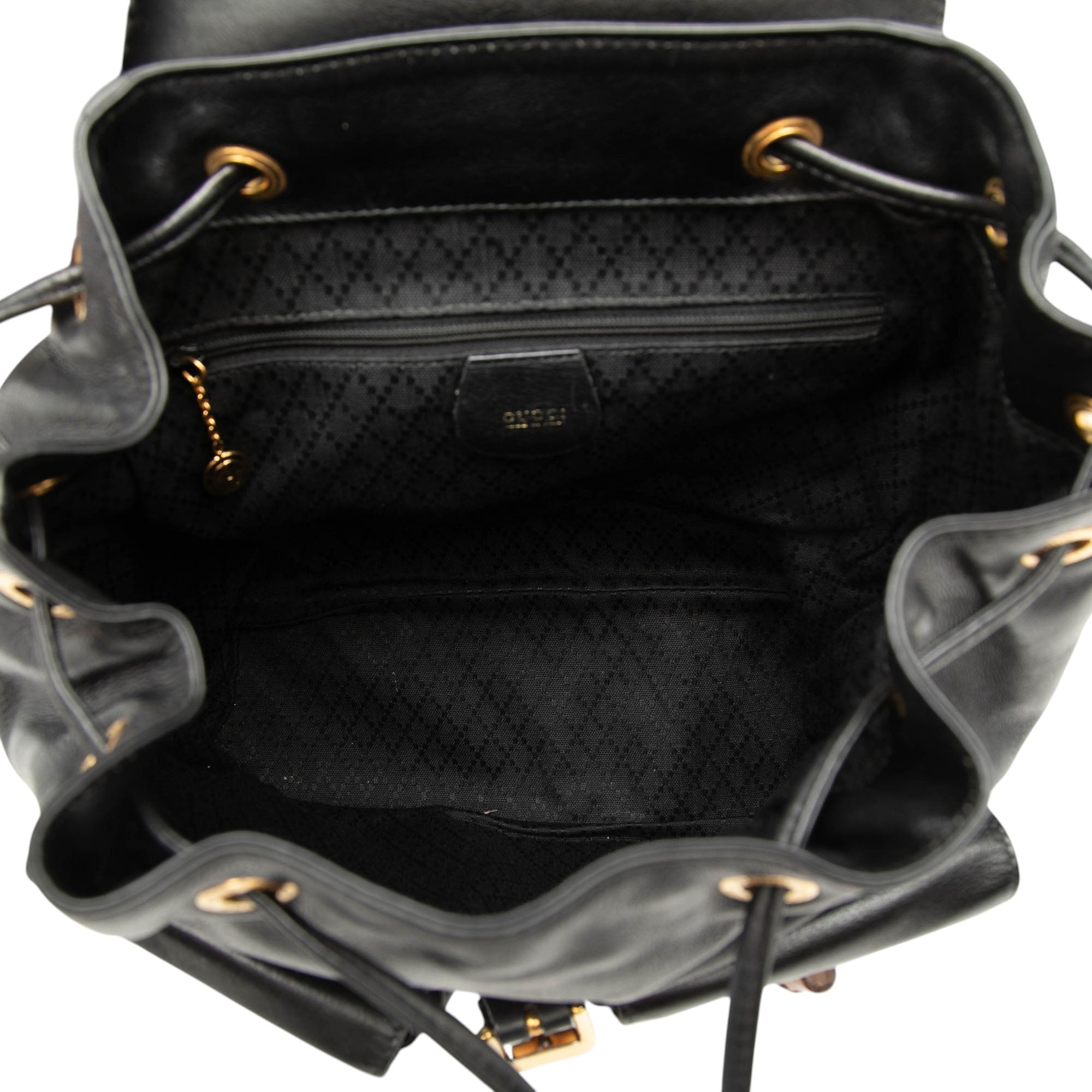 Calfskin Bamboo Drawstring Backpack - Image 4
