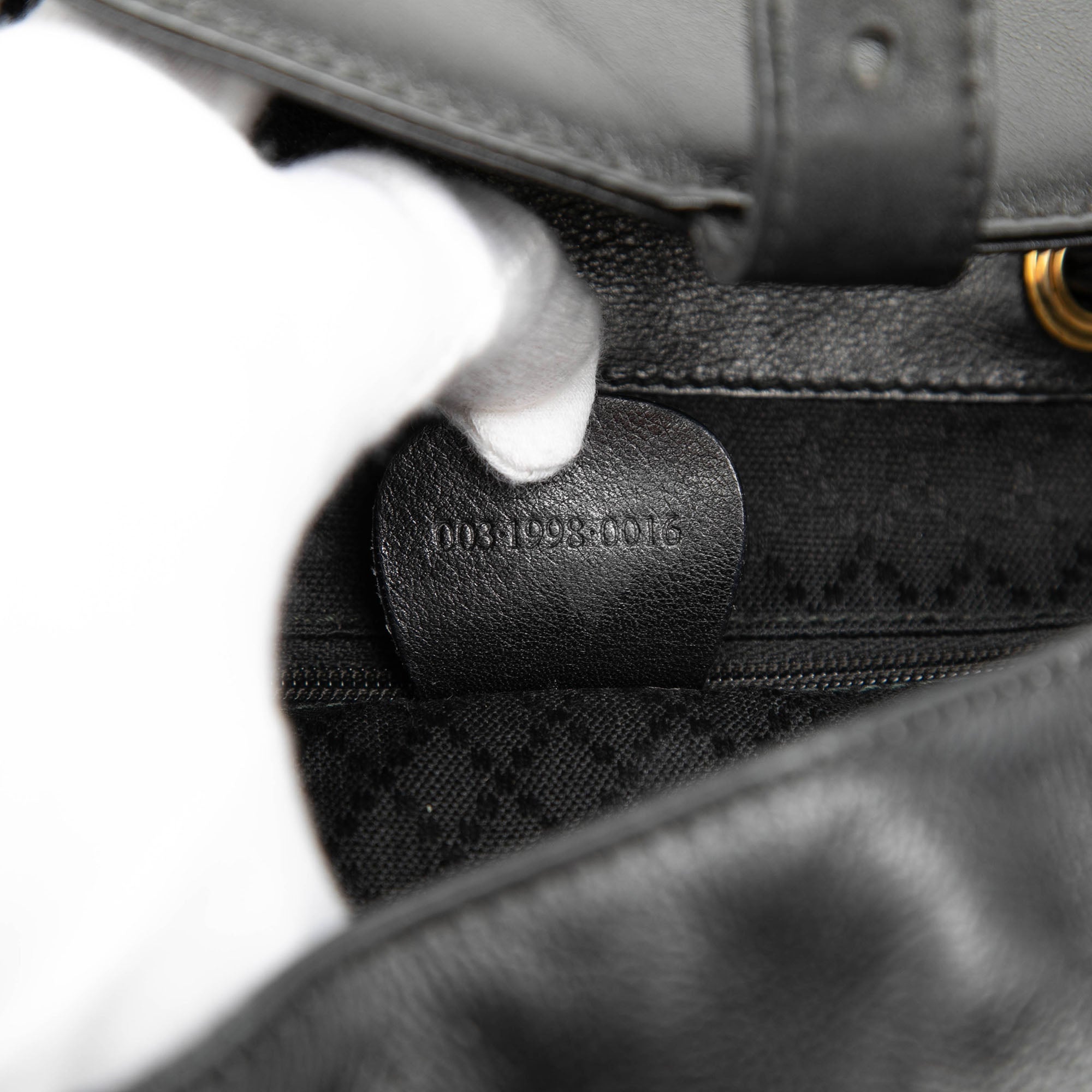 Calfskin Bamboo Drawstring Backpack - Image 6