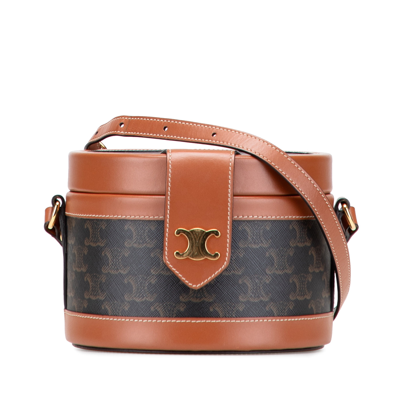 Medium Triomphe Coated Canvas Tambour Crossbody - Image 1