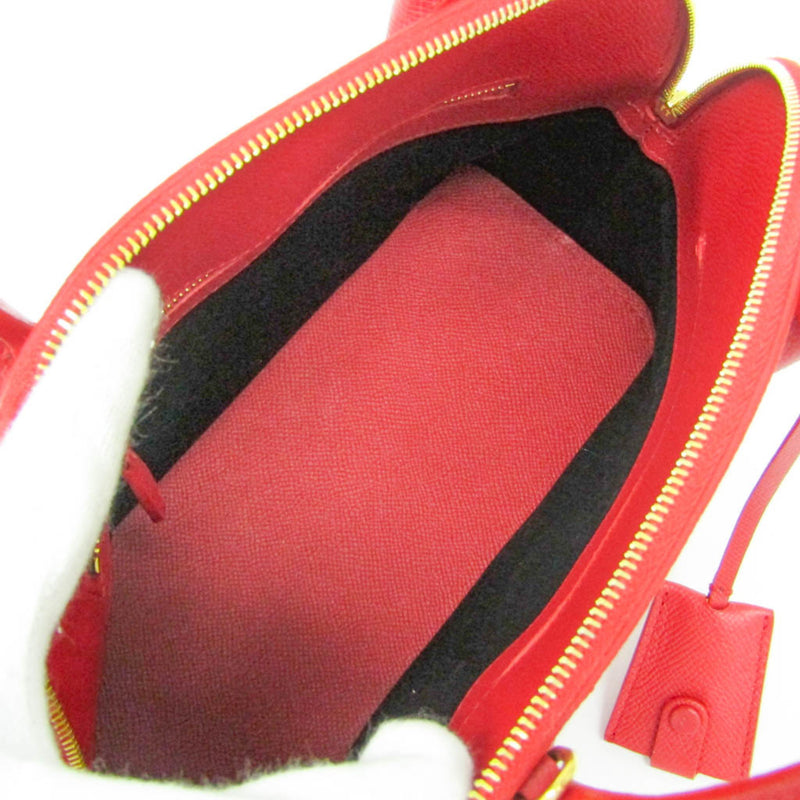 Balenciaga Logo Ville Leather Red Bag