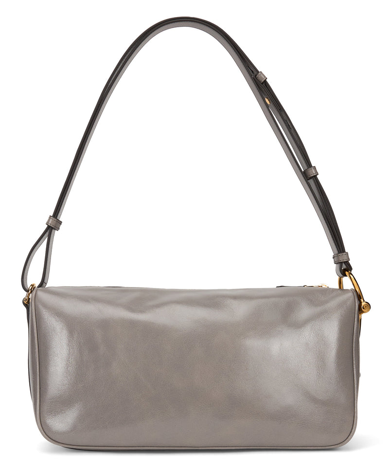 Gucci Smooth Calf Leather Shoulder Bag — Gray Skin