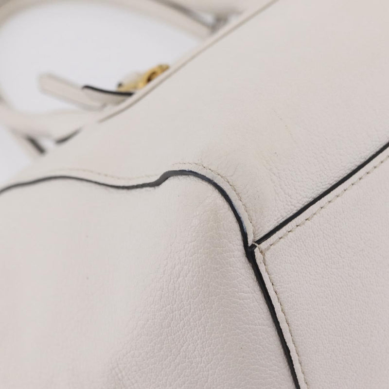 Miu Miu Madras Front Zip Leather White Bag