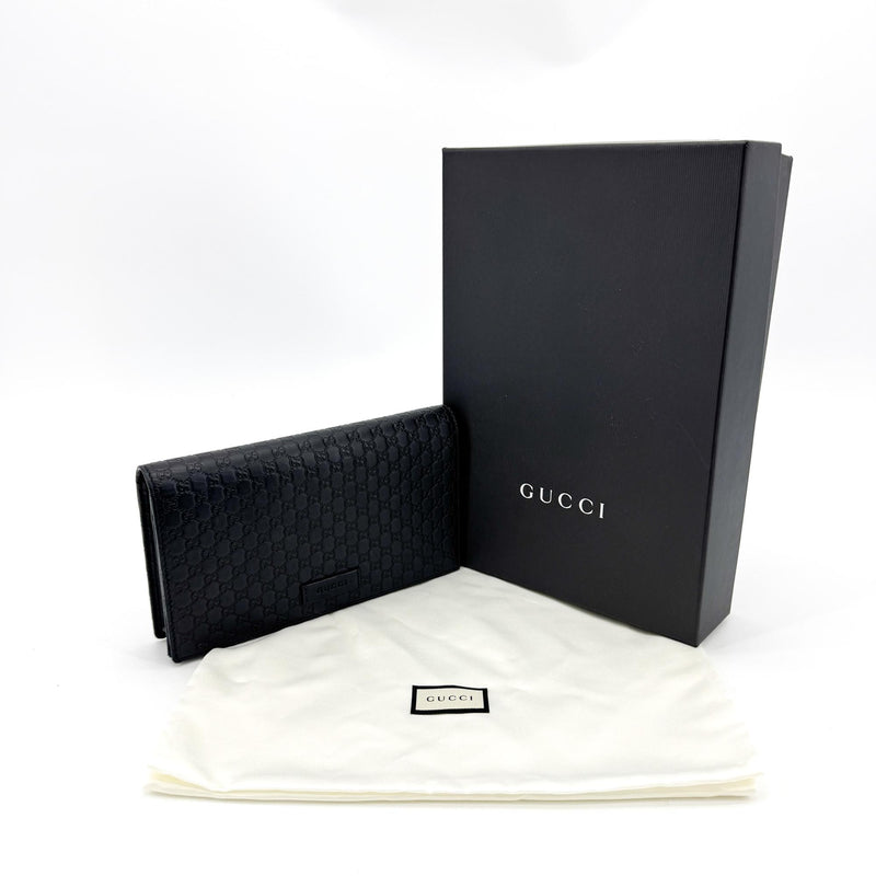 Gucci Wallet On Strap Microguccissima Leather Black Bag