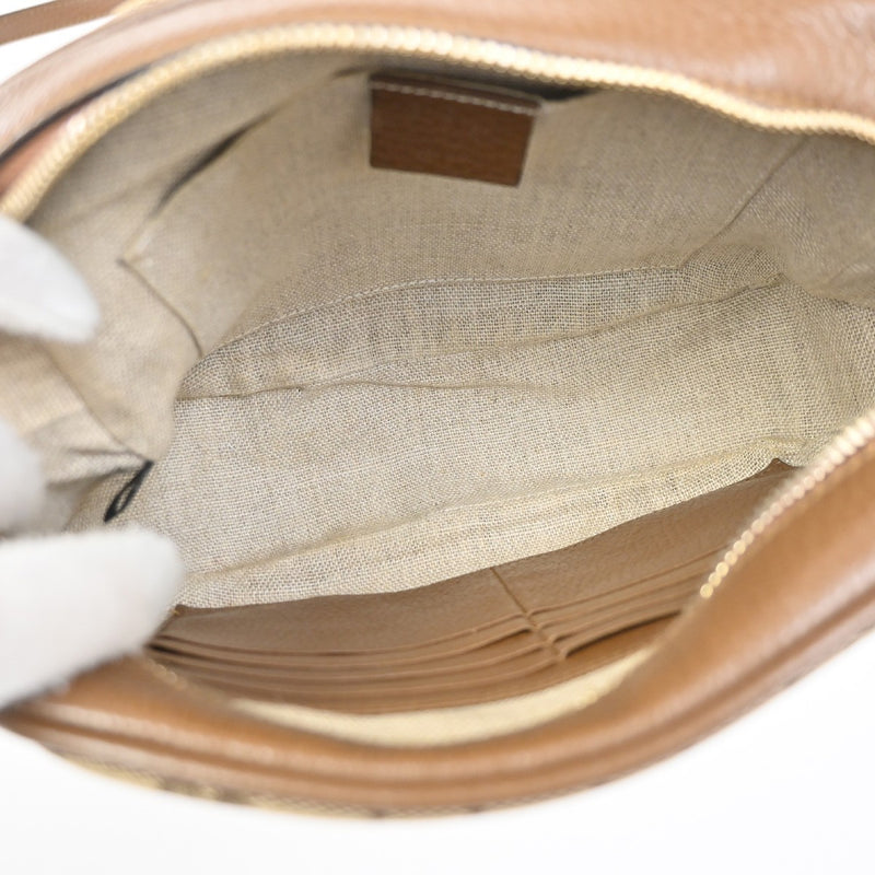 Gucci Bree Disco Gg Canvas With Leather Brown Bag
