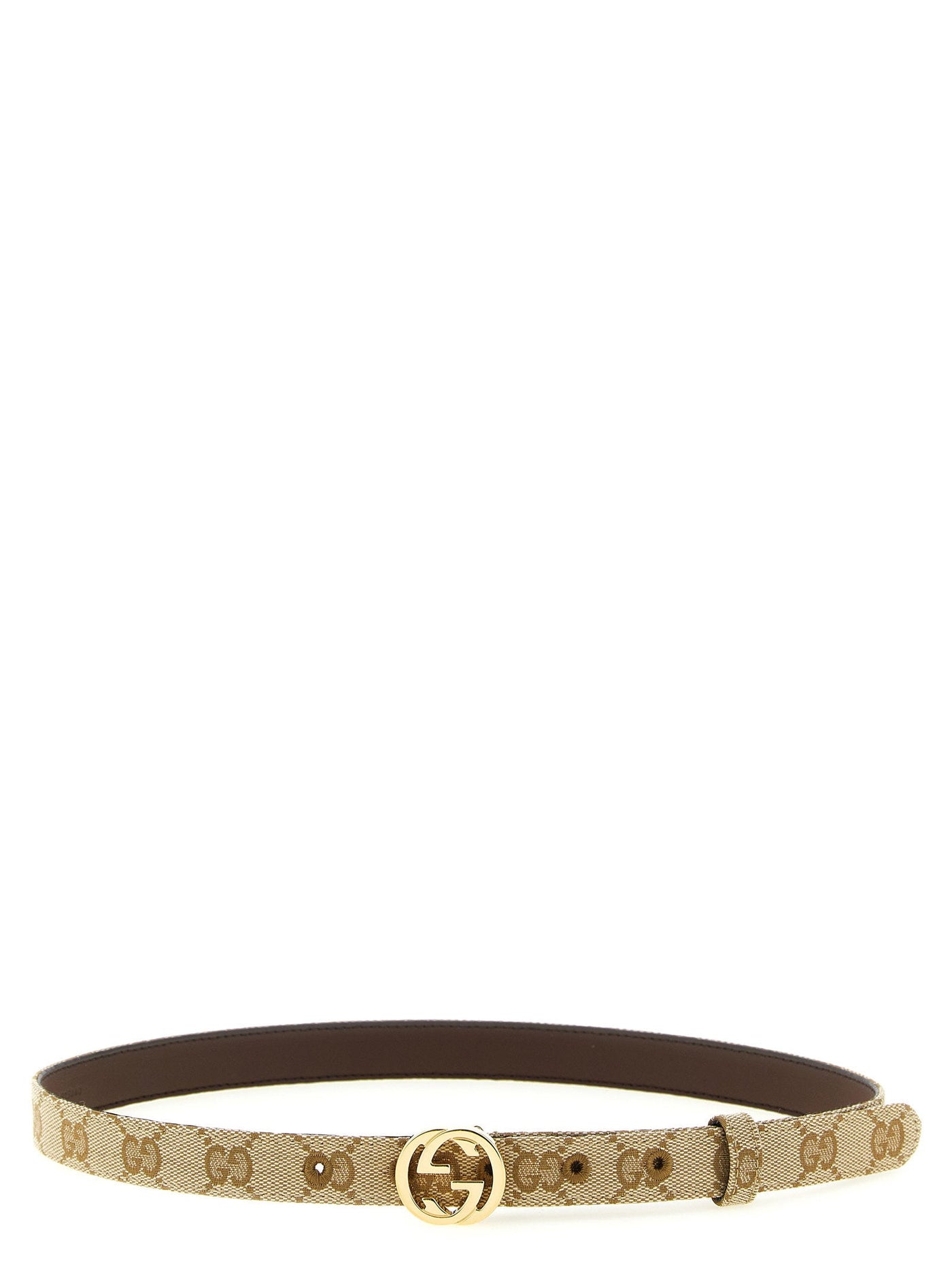 Gucci Incrocio Gg Belt — Beige