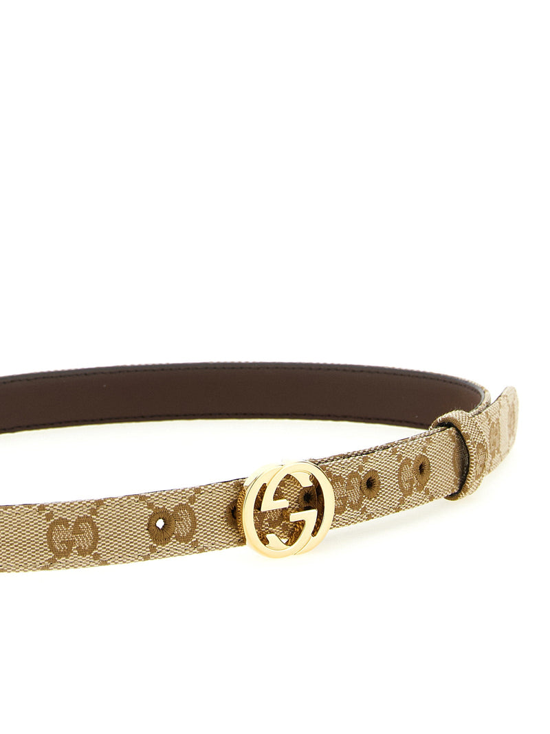 Gucci Incrocio Gg Belt — Beige