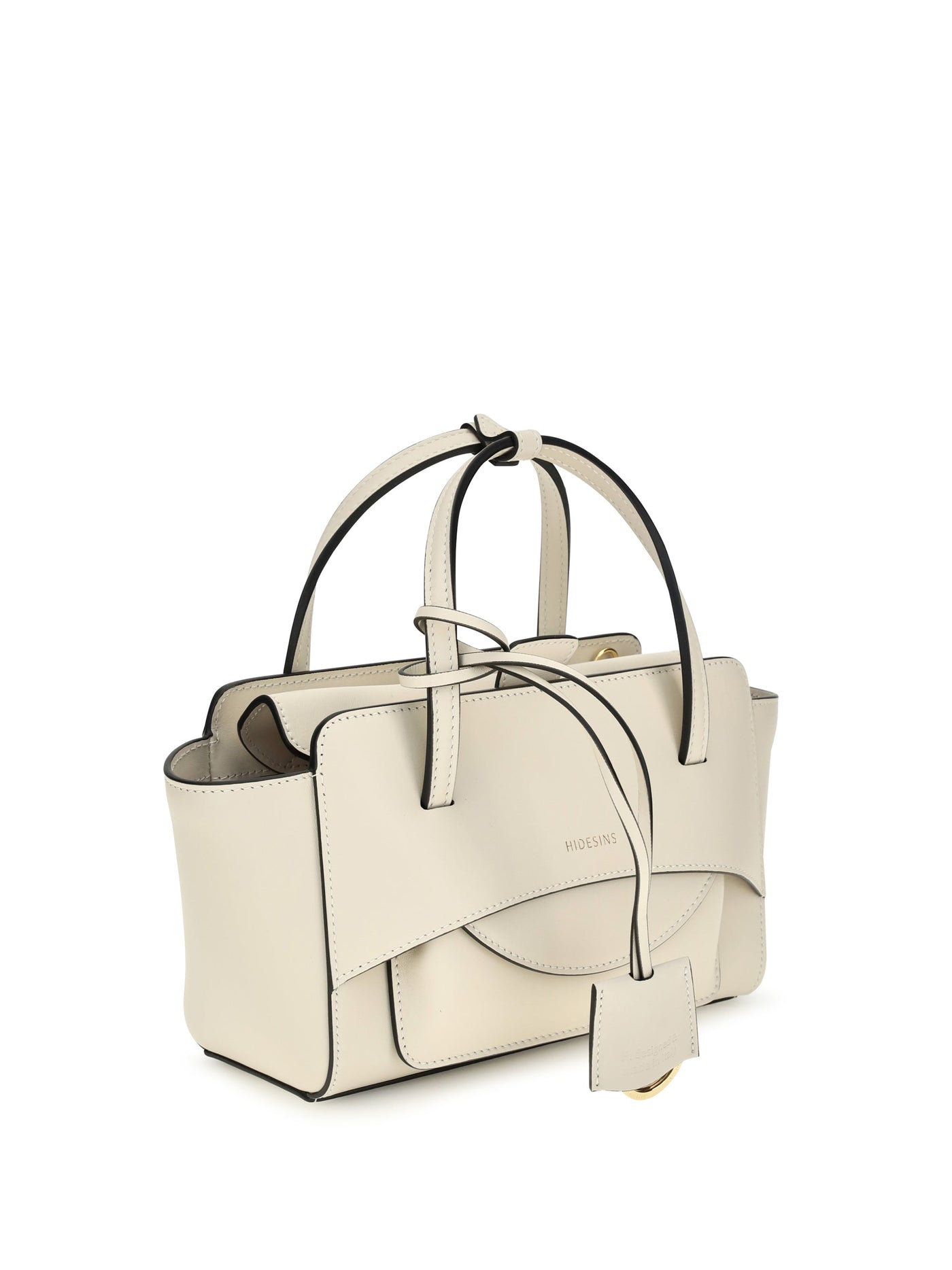 Hidesins Flap S Shoulder Bag — Beige Calf Leather