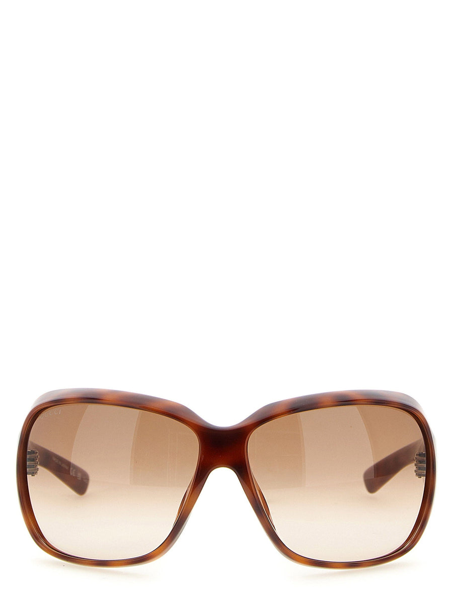 Gucci Tortoiseshell Square Sunglasses —
