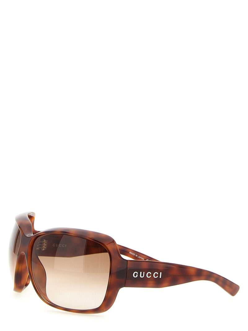 Gucci Tortoiseshell Square Sunglasses —